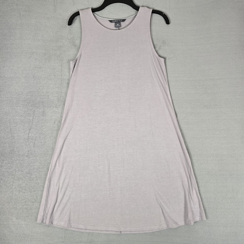 Free Fly Dress Womens Medium Tank Bamboo Flex Sleeveless Stretch Taupe